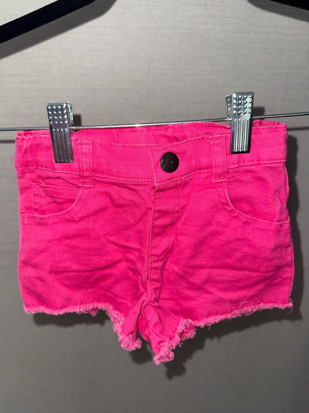 Garanimals Bright Pink Frayed Denim Shorts